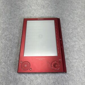 Sony PRS-505 Red 6" Electronic Ink Portable E-Reader System Tested Works